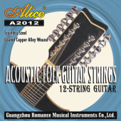 A2012 Комплект струн для 12-струнной гитары медь, Alice