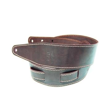 FL66016L11 Leather 11 Ремень для гитары, кожаный, махагон, Fidel-0