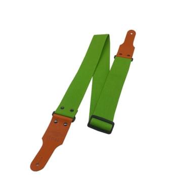 FL0008C Cotton Ремень для гитары, хлопок, ярко-зеленый, Fidel-0