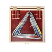 MS-ZH-KT-TR-01 Комплект треугольников №1 Профи, 5шт 10-18см, в кейсе, Мастерская Сереброва