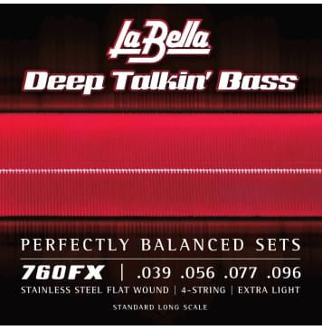760FX Deep Talkin' Bass Комплект струн для бас-гитары, сталь, 39-96, La Bella-0