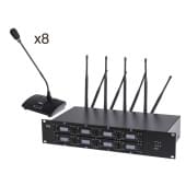 8000C-8D Беспроводная конференц-система, 8 настольных микрофонов, LAudio