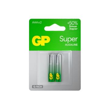 GP24AA21-2CRSBC2 Super Alkaline G-TECH Элемент питания ААА, алкалиновый, 2 шт, GP-0