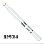 7KLHBW5B 5B Барабанные палочки, граб, деревянный наконечник, белые, Kaledin Drumsticks