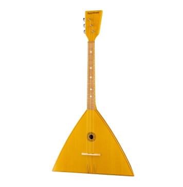 3S-HL Фестиваль Балалайка компактная трёхструнная, улучшенная отделка, жаркий лимон, БалалайкерЪ-0