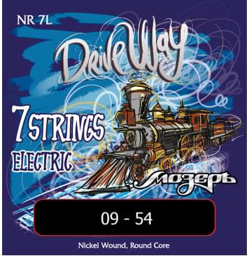 NR-7L Drive Way Комплект струн для 7-струнной электрогитары, никель, Light, 9-54, Мозеръ-0