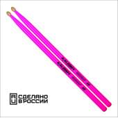 7KLHBPK5B Pink 5B Барабанные палочки, граб, флуоресцентные розовые, Kaledin Drumsticks