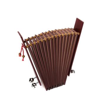 MS-T1-TR-06 Трещотка пластинчатая большая, с бубенцами, тонировка, 1 категория, Мастерская Сереброва-0