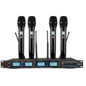 LS-214-4M Беспроводная микрофонная система, 4 ручных передатчика, LAudio