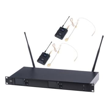 6000-US Беспроводная микрофонная система, 2 головных микрофона, LAudio-0