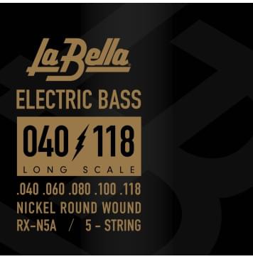 RX-N5A RX – Nickel Комплект струн для 5-струнной бас-гитары, никелированные, 40-118, La Bella-0
