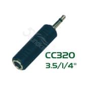 CC320 Переходник (разъем переходной) 3,5мм, моно, штекер - 6,35мм, моно, гнездо, Soundking