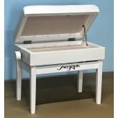 BPM-50/WH Банкетка для пианино или рояля деревянная, белая, Мозеръ
