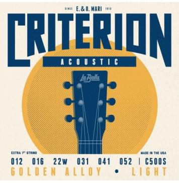 C500S Criterion Комплект струн для акустической гитары, бронза 80/20, 12-52, La Bella-0