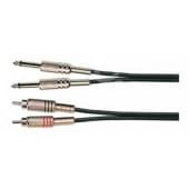BB302-3M Кабель акустический, 2х6,35мм — 2хRCA, 3м, Soundking
