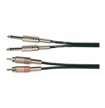BB302-3M Кабель акустический, 2х6,35мм — 2хRCA, 3м, Soundking-0
