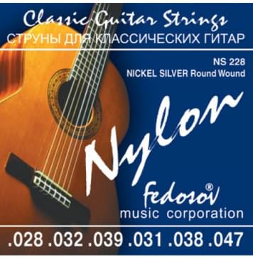 NS228 Nickel Silver Round Wound Комплект струн для классической гитары, мельхиор, 28-47, Fedosov-0
