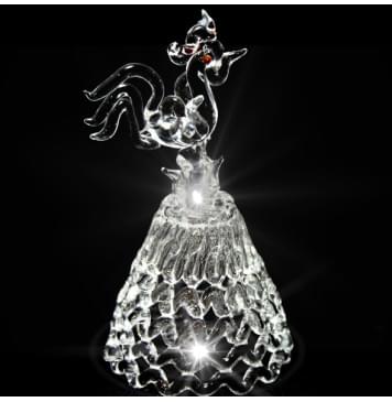 GH-L035 Колокольчик хрустальный «Петух», малый, Гусь Хрустальный-0