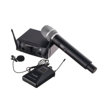 PRO2-MP Двухканальная радиосистема с ручным передатчиком и петличкой, LAudio-0