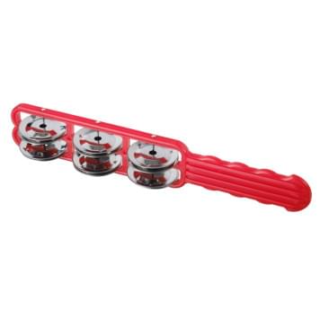 FLT-G16-2R Бубенцы плоские на пластиковой красной ручке, 6 пар, Fleet-0