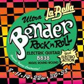 B838 The Bender Ultra Комплект струн для электрогитары, никелированные, 8-38, La Bella