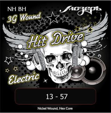 NH-BH Hit Drive Комплект струн для электрогитары, Big Heavy, 13-57, никель, Мозеръ-0