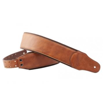 8401010030384 Lethercraft Smooth Light Brown Ремень для гитары, RightOn Straps-0