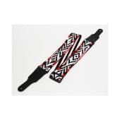 FL401832PA PolyArt Ремень для гитары, полиэфир, японский мотив красно-черный, Fidel