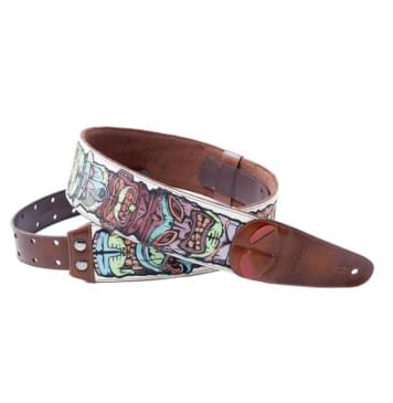 8401070280309 Mojo Tiki White Ремень для гитары, RightOn Straps-0
