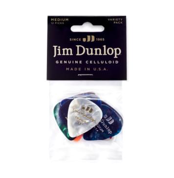 PVP106 Celluloid Набор медиаторов CELLULOID PICK MEDIUM VARIETY PACK 12шт, средние, Dunlop-0
