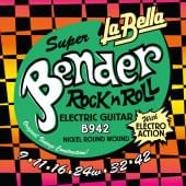 B942 The Bender Super Комплект струн для электрогитары, никелированные, 9-42, La Bella