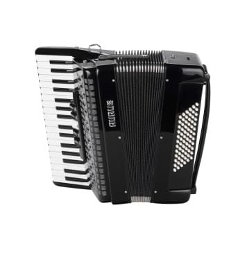JH2022-BLACK Аккордеон 34/72/5, черный, с футляром, Aurus-0