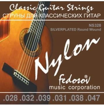 NS328 Silverplated Round Wound Комплект струн для классической гитары, посеребр.медь, 28-47, Fedosov-0