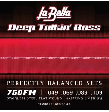 760FM Deep Talkin' Bass Комплект струн для бас-гитары, сталь, 49-109, La Bella-0