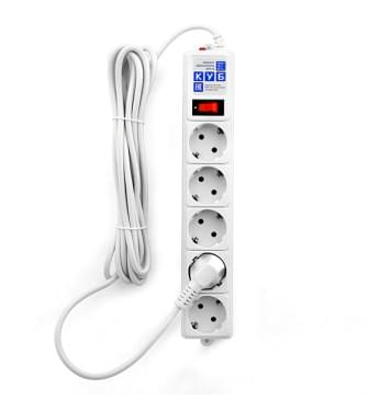 SPG-B-15-WHITE PowerCube Фильтр-удлинитель 5.0м 10А/2,2кВт, Электрическая мануфактура SPG-B-15-WHITE PowerCube Фильтр-удлинитель 5.0м 10А/2,2кВт, Электрическая мануфактура-0