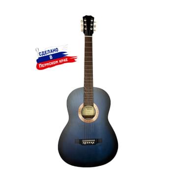F-Blue Гитара акустическая, синяя, Кунгурская Акустика-0