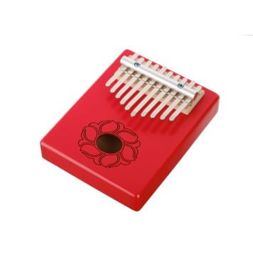 KMKr-1-R Piastra Калимба, резонаторная, 10 язычков, прямоугольная, красная, Мозеръ-0