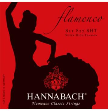 827SHT Red FLAMENCO Комплект струн для классической гитары желтый нейлон/посеребренные Hannabach-0
