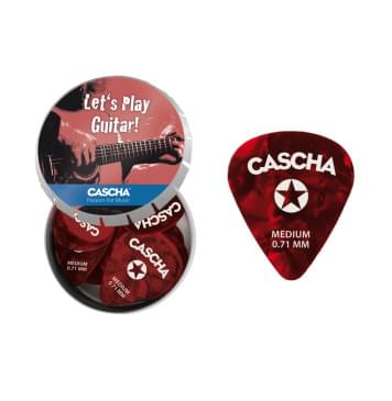 HH-2294 Медиаторы 24 шт, металлическая коробка, толщина 0.71мм, Cascha-0