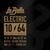 HRS-73 Комплект струн для 7-ми струнной электрогитары 010-064 La Bella