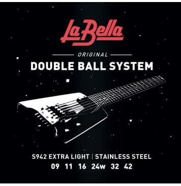 S942 Комплект струн для электрогитары без головки грифа, 9-42, La Bella-0