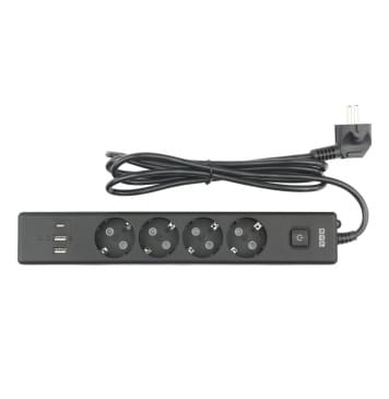 PC-7B-2M PowerCube Удлинитель, 4 розетки, 3 USB-порта, Электрическая мануфактура-0