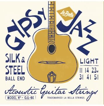 GJL-BE Gypsy Jazz Компект струн для акустической гитары, посеребренные, 11-51 La Bella-0