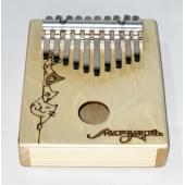 KMKr-1-NAT-NEW Piastra Калимба, резонаторная, 10 язычков, прямоугольная, Мозеръ