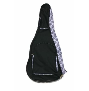 MZ-ChG-12-3b/skull2 Чехол для гитары дредноут, черный/черепа, MEZZO-0