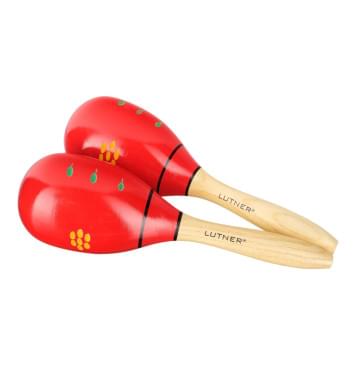 M6 Деревянные маракасы на ручке, диаметр 7.2cм, длина 23.5см. Fleet-0