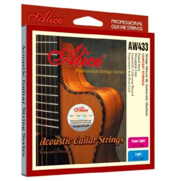 AW433-L Комплект струн для акустической гитары, бронза 85/15, 12-53, Alice-0