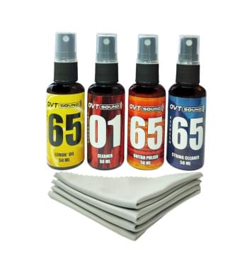 oil_cl_pol_sc_4n_50 Комплект для ухода за гитарой: лимонное масло, 2 очистителя, полироль, OVTSound-0