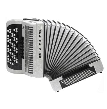 Romance703-III-96/70-WH Romance 703 Аккордеон кнопочный 70/96/III/5/3, белый, Weltmeister-0
