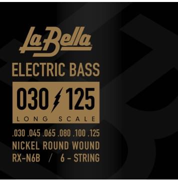 RX-N6B RX – Nickel Комплект струн для 6-струнной бас-гитары, никелированные, 30-125, La Bella-0